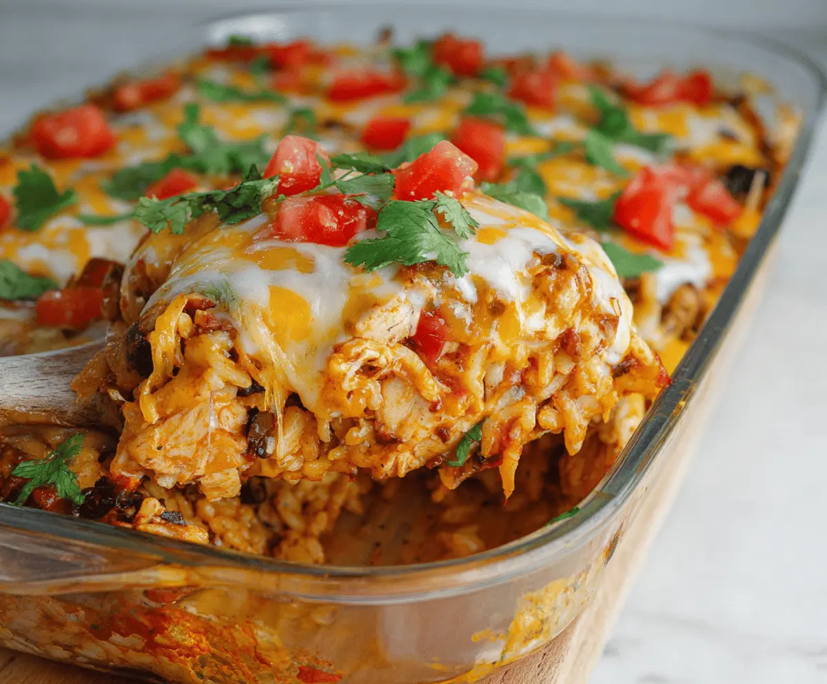 Chicken Burrito Casserole