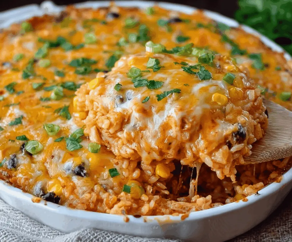 Chicken Enchilada Rice Casserole (35 minutes)