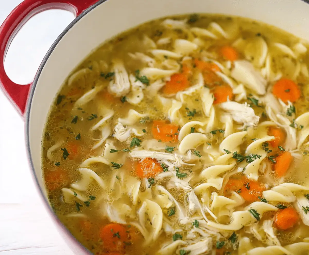 Copycat Panera Bread Chicken Noodle Soup Recipe - Easy & Delicious!