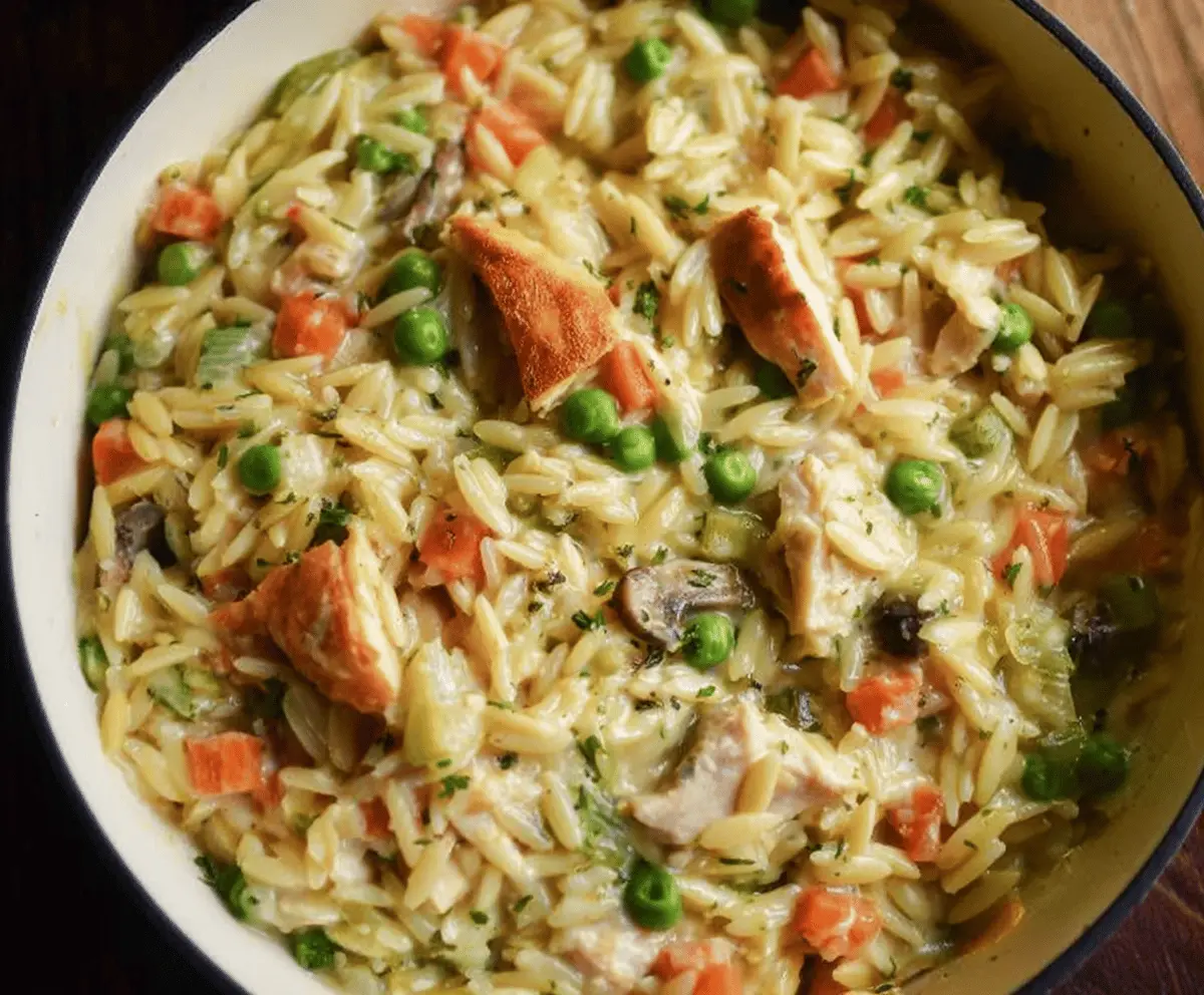 Cozy Chicken Pot Pie Orzo