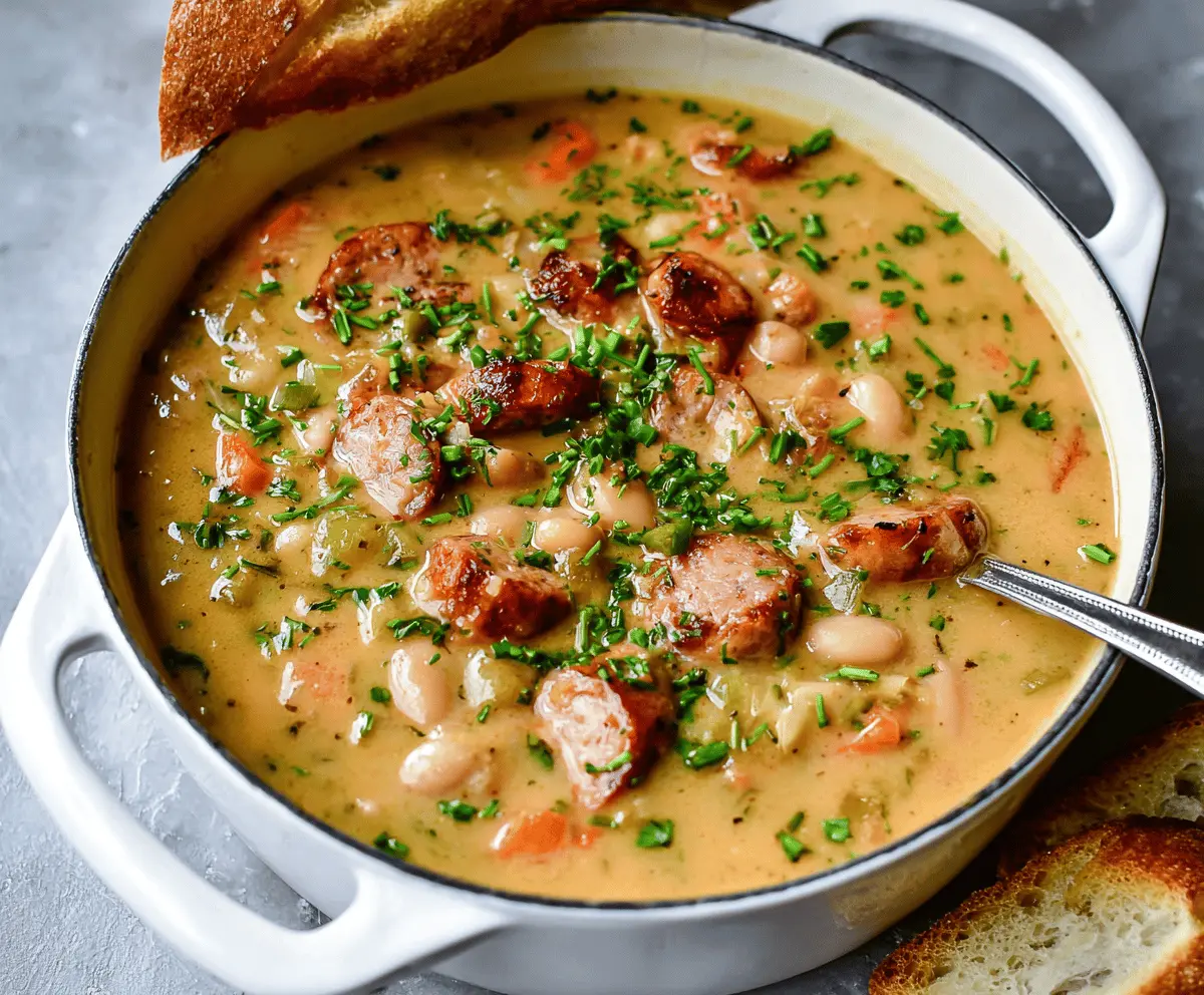 Creamy Bean Soup with Sausage