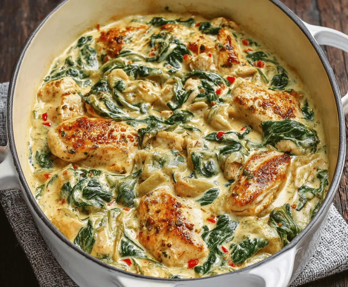 Creamy Chicken and Spinach Casserole