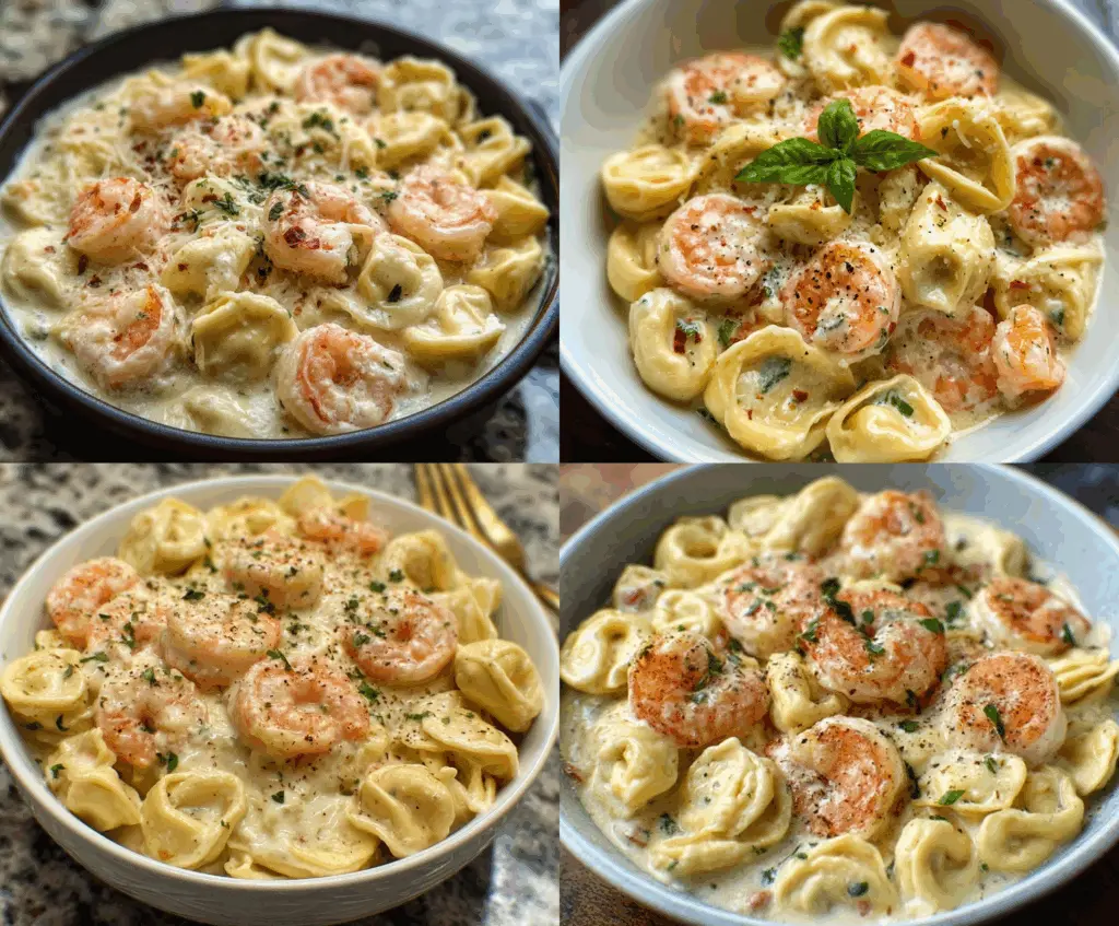 Creamy Shrimp Tortellini Alfredo Recipe