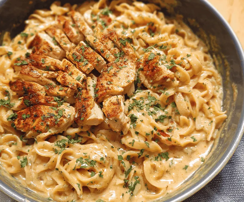 Crock pot creamy cajun chicken pasta