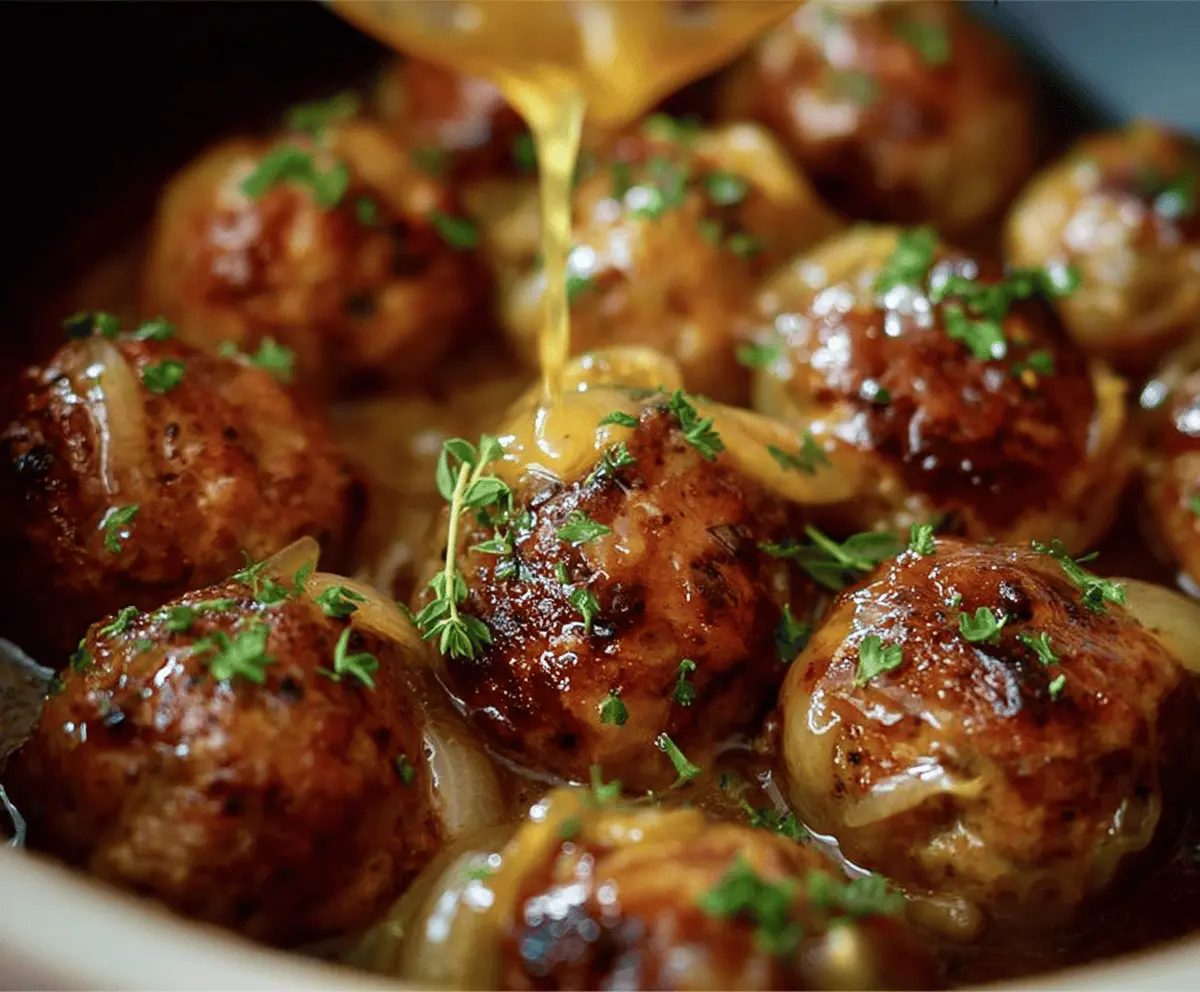 Easy Crockpot French Onion Meatballs Recipe for Tender, Flavorful Dinner