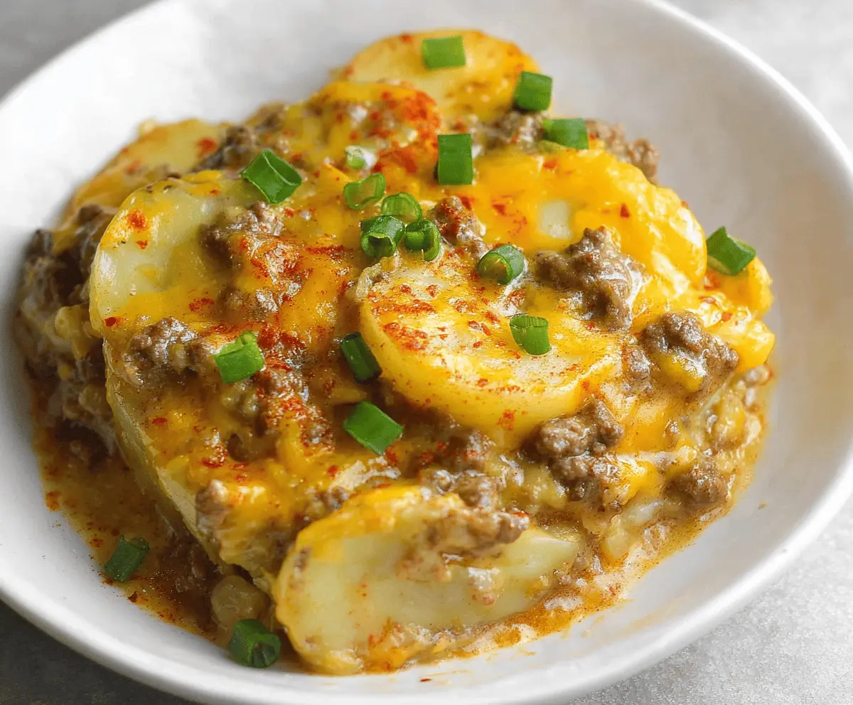 Easy Crockpot Hamburger Potato Casserole Recipe for Busy Weeknights