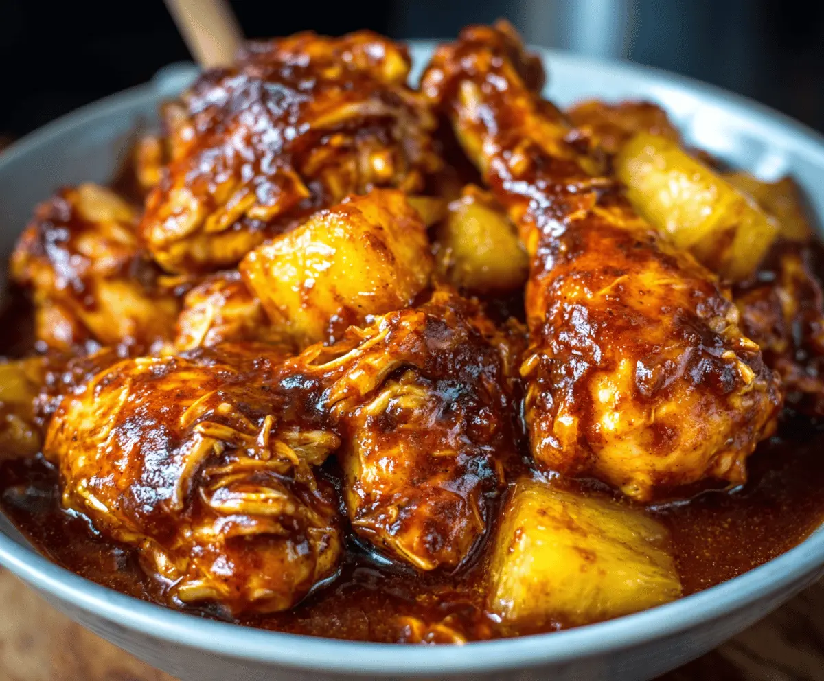 Easy Crockpot Pineapple BBQ Chicken Recipe – Sweet & Tender Meal