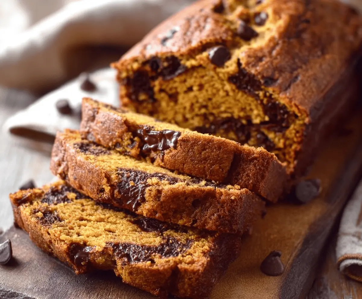 Decadent Pumpkin Bread with Chocolate Chip Delight