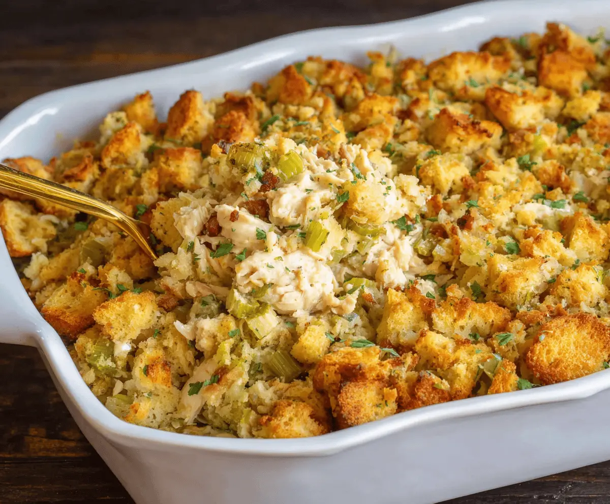Easy Chicken & Stuffing Casserole