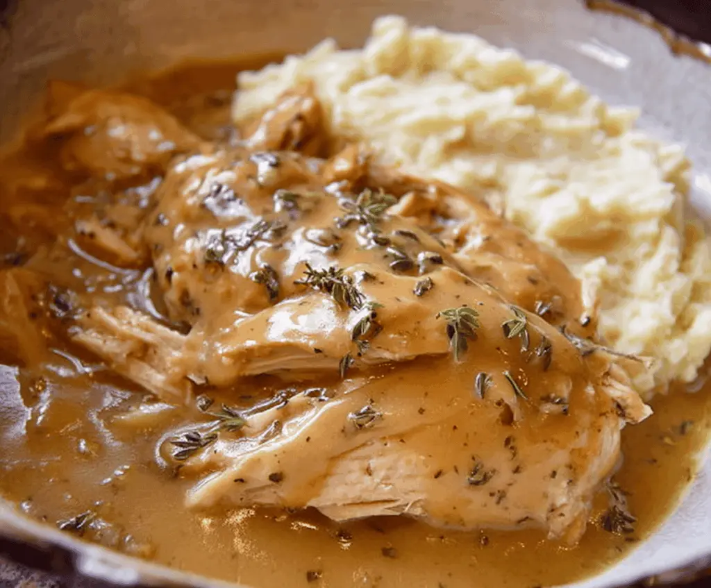 Easy Crockpot Chicken and Gravy