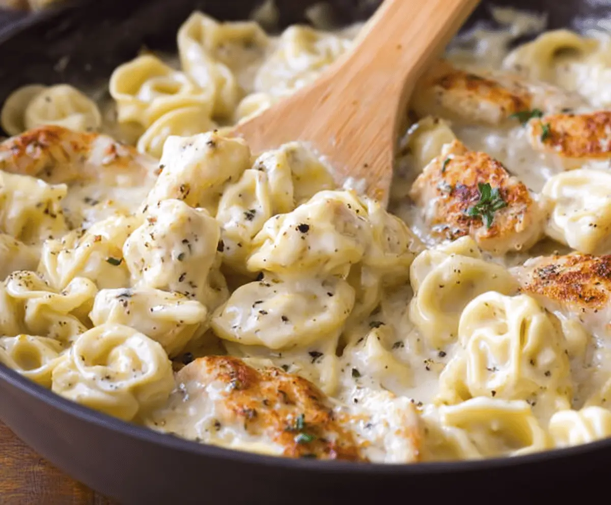 Garlic Parmesan Chicken Tortellini Dish