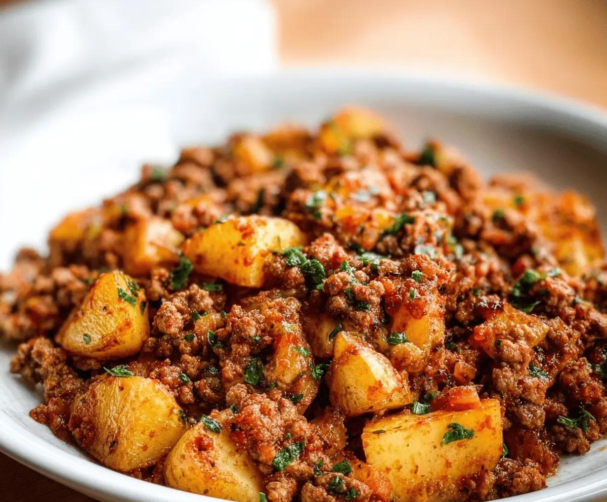 Easy Ground Turkey and Potato Skillet Recipe