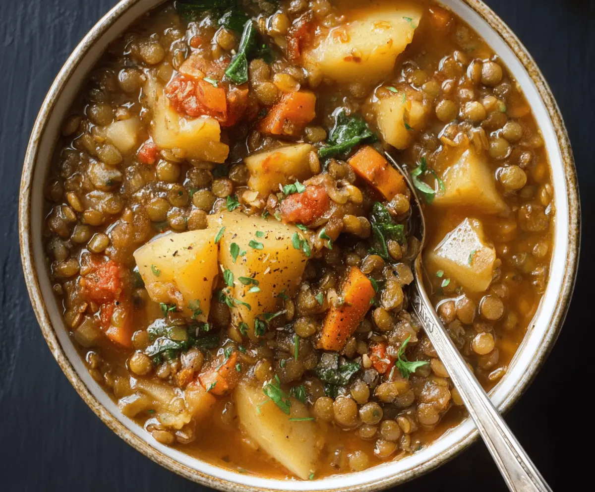 Hearty Lentil and Potato Soup