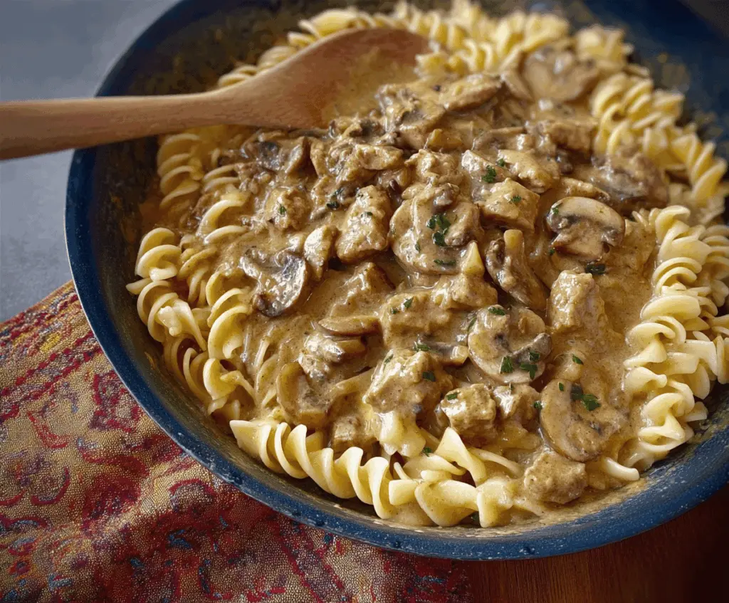 Mushroom and Seitan Stroganoff Recipe
