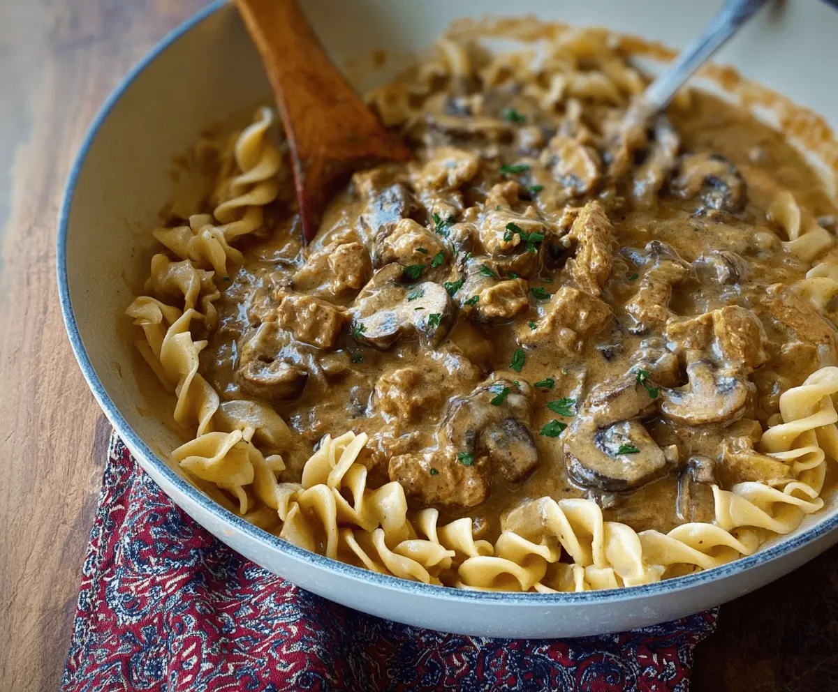 Mushroom and Seitan Stroganoff Recipe