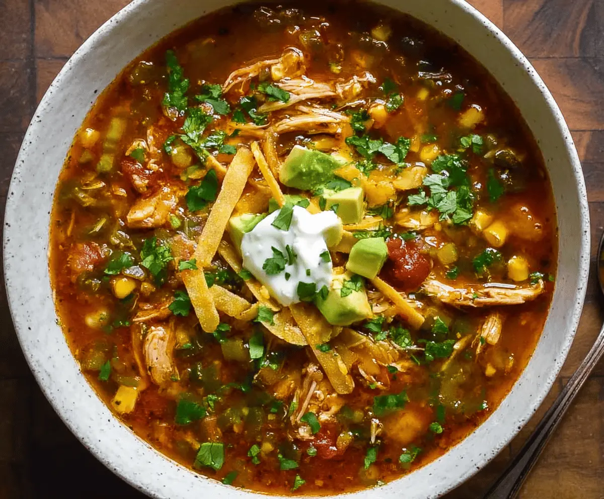 Poblano Chicken Tortilla Soup