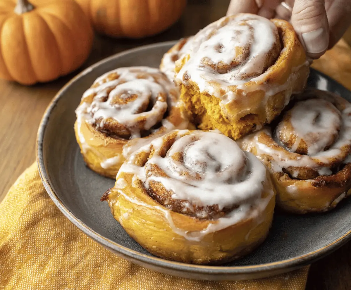 Pumpkin Cinnamon Rolls for Fall Recipe