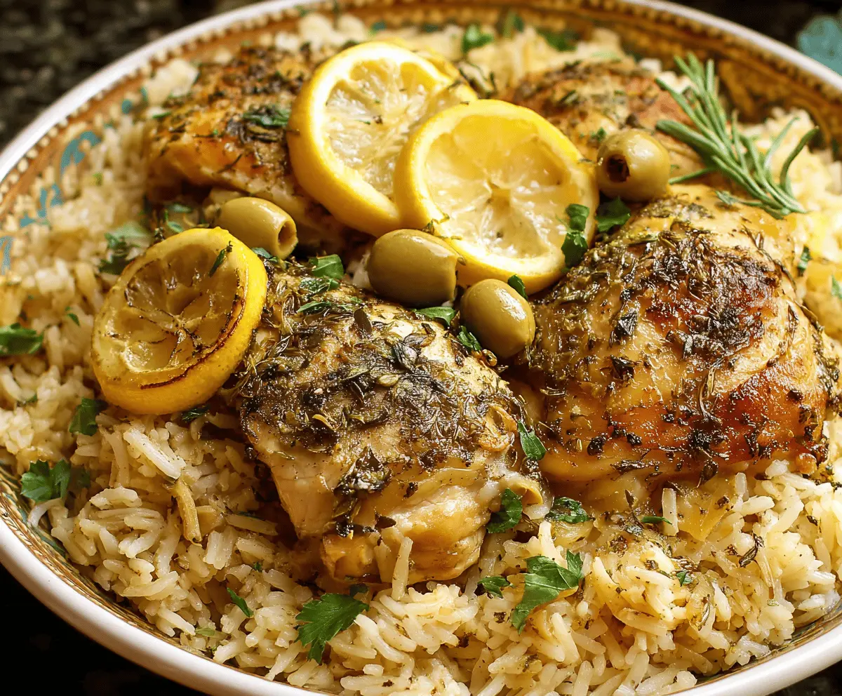 Slow Cooker Lemon Herb Chicken and Rice Delight