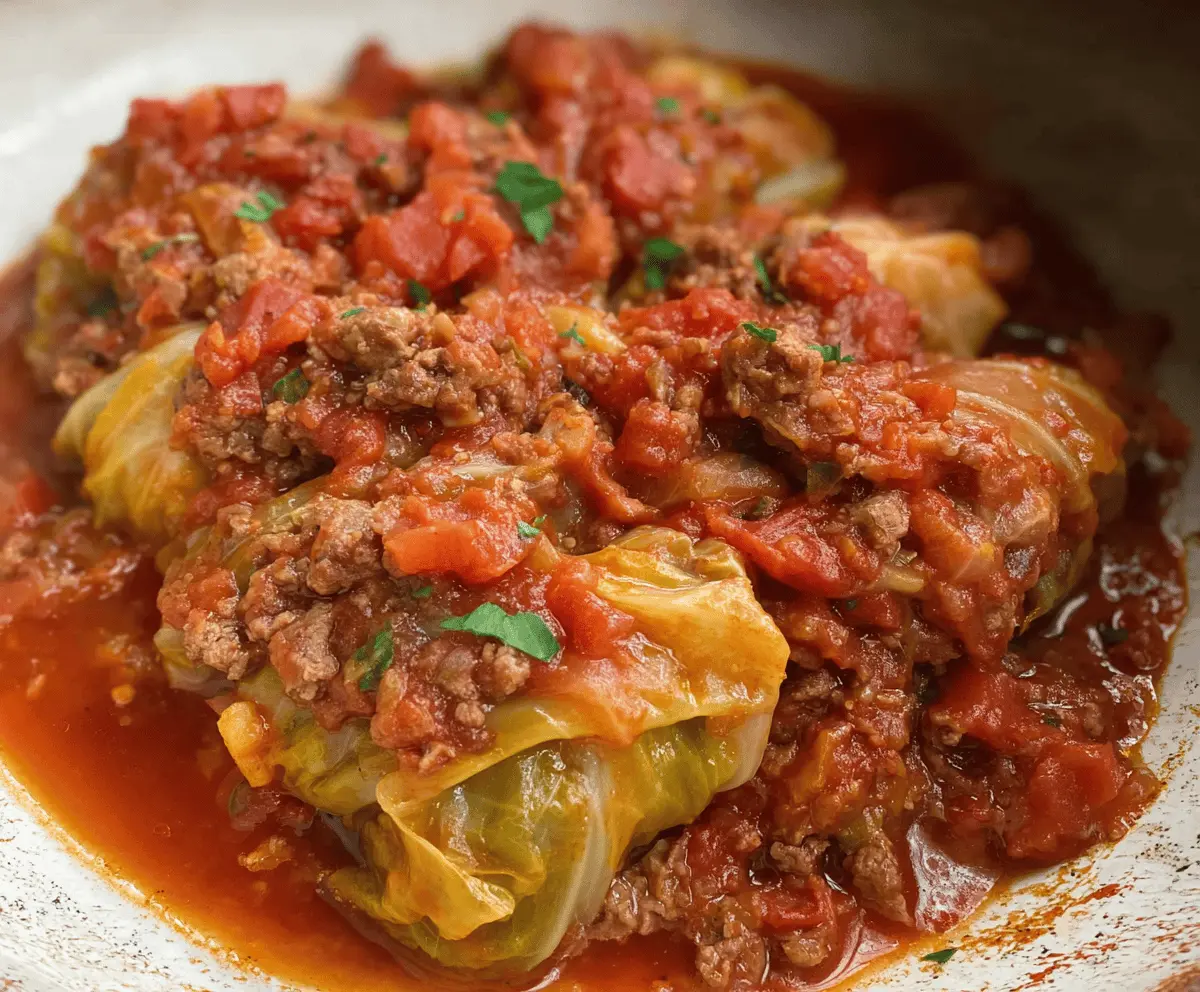 Easy Slow Cooker Unstuffed Cabbage Rolls Recipe