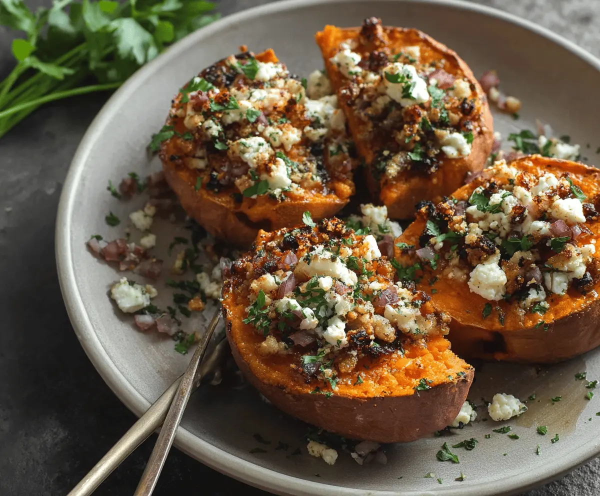 Sweet Potato Rounds with Honey & Feta Crumble Recipe