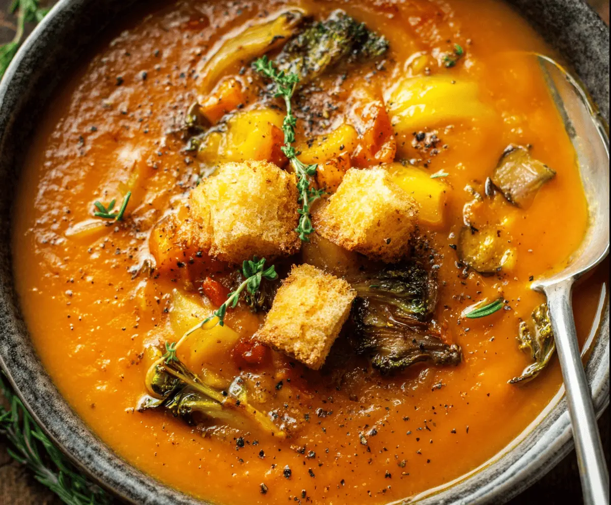 Tasty Roasted Winter Vegetable Soup