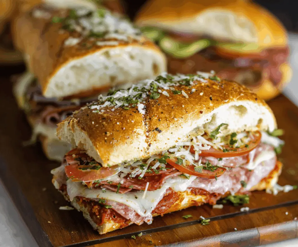 Baked Italian Grinder Sandwiches