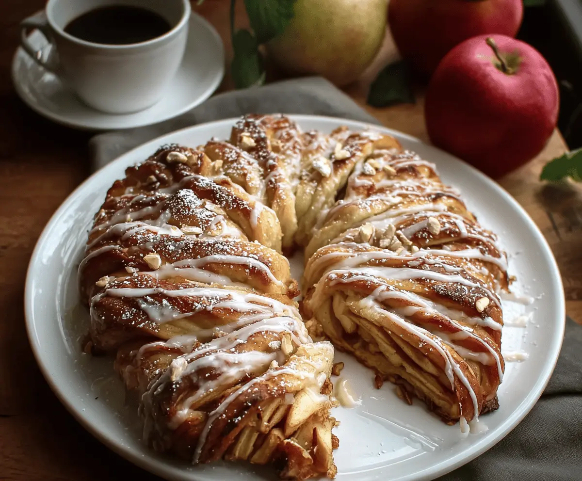 Cozy Apple Kringle Recipe with Sweet Vanilla Glaze