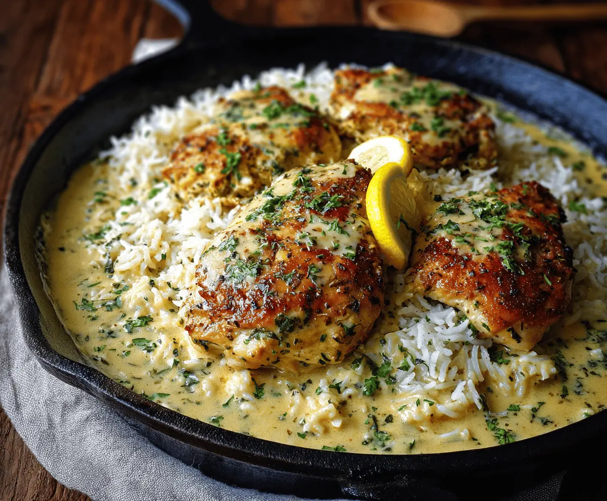 Creamy Herb Chicken with Basmati Rice – Easy One-Pan Comfort Meal
