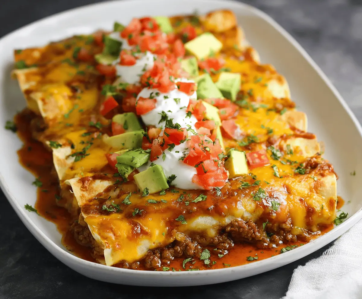 Quick & Delicious Ground Beef Enchiladas in 30 Minutes
