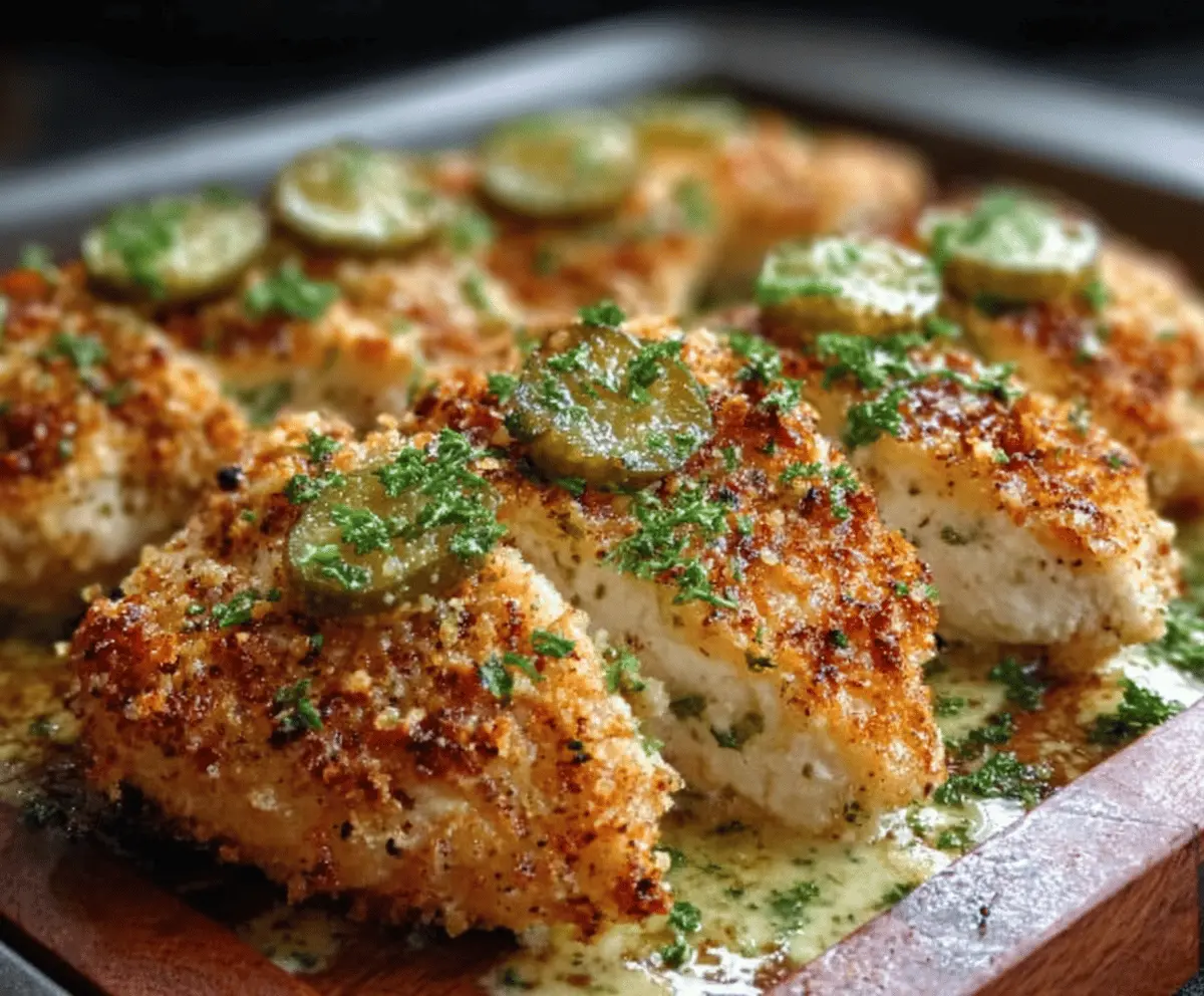 Crispy Dill Pickle Parmesan Chicken Recipe