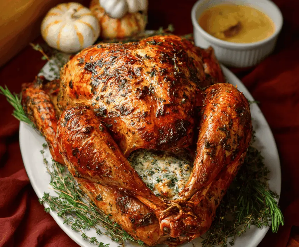 Garlic Herb Butter Roast Turkey