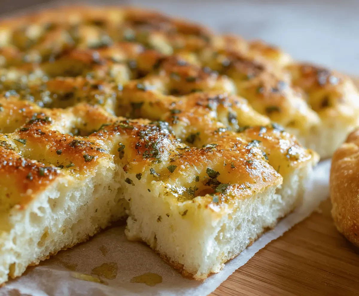 Garlic Parmesan Focaccia Recipe – Easy Savory Italian Bread