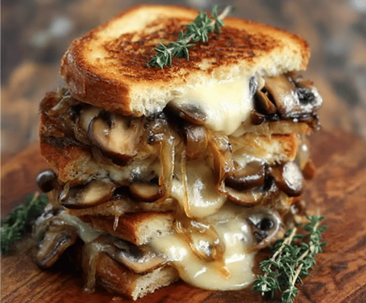 Ultimate Grilled Cheese with Gouda, Roasted Mushrooms & Onions