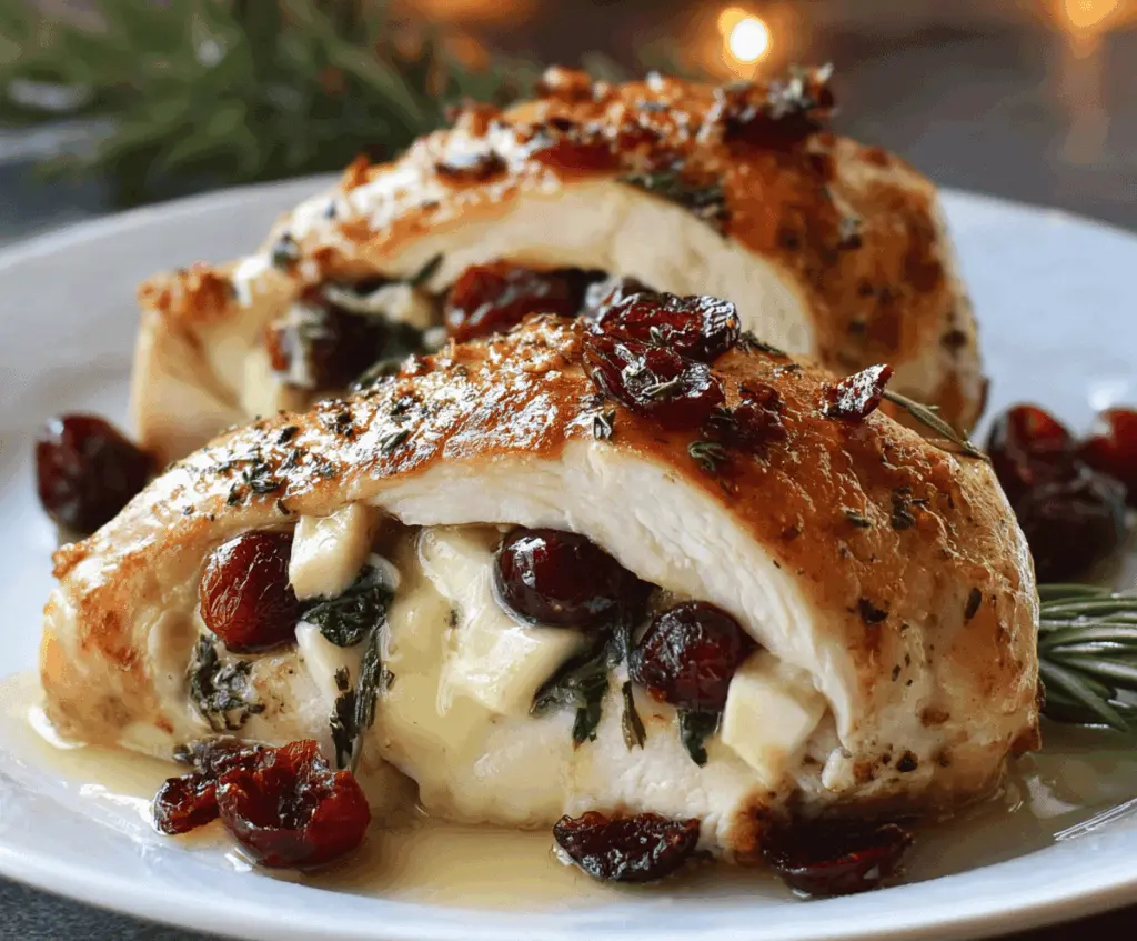 Impressive Cranberry Brie Stuffed Chicken