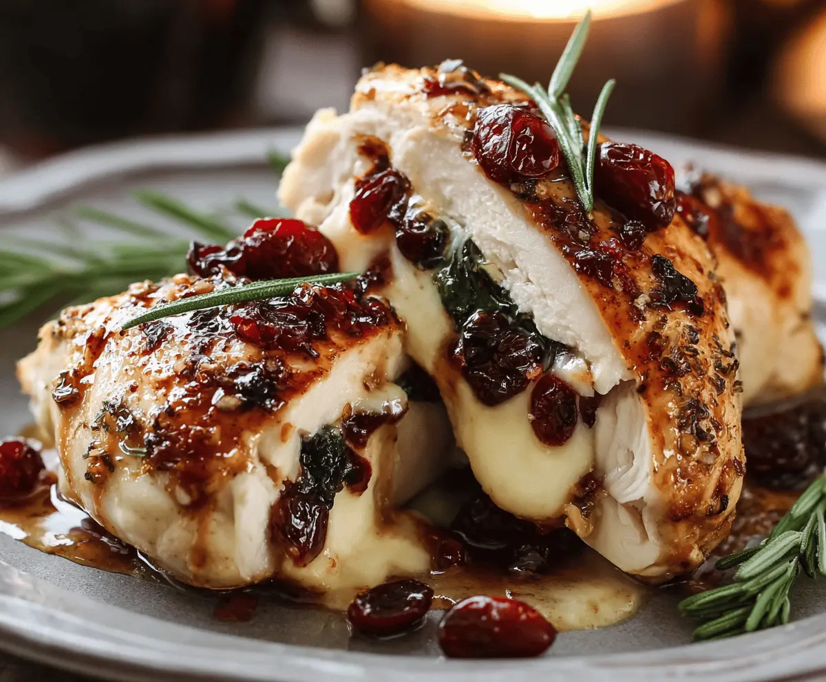 Impressive Cranberry Brie Stuffed Chicken Recipe