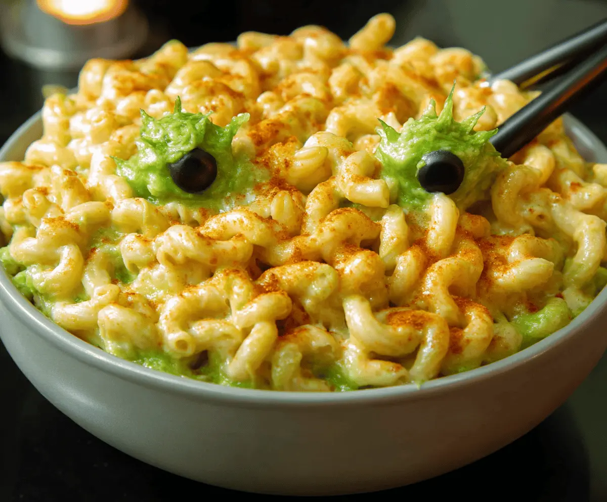 Monster Mac and Cheese Recipe – Easy Creepy Halloween Dinner Idea