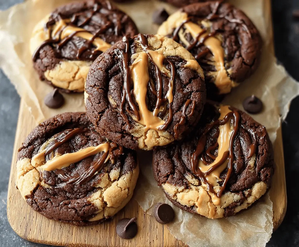 Irresistible Peanut Butter Brownie Swirl Cookies Recipe