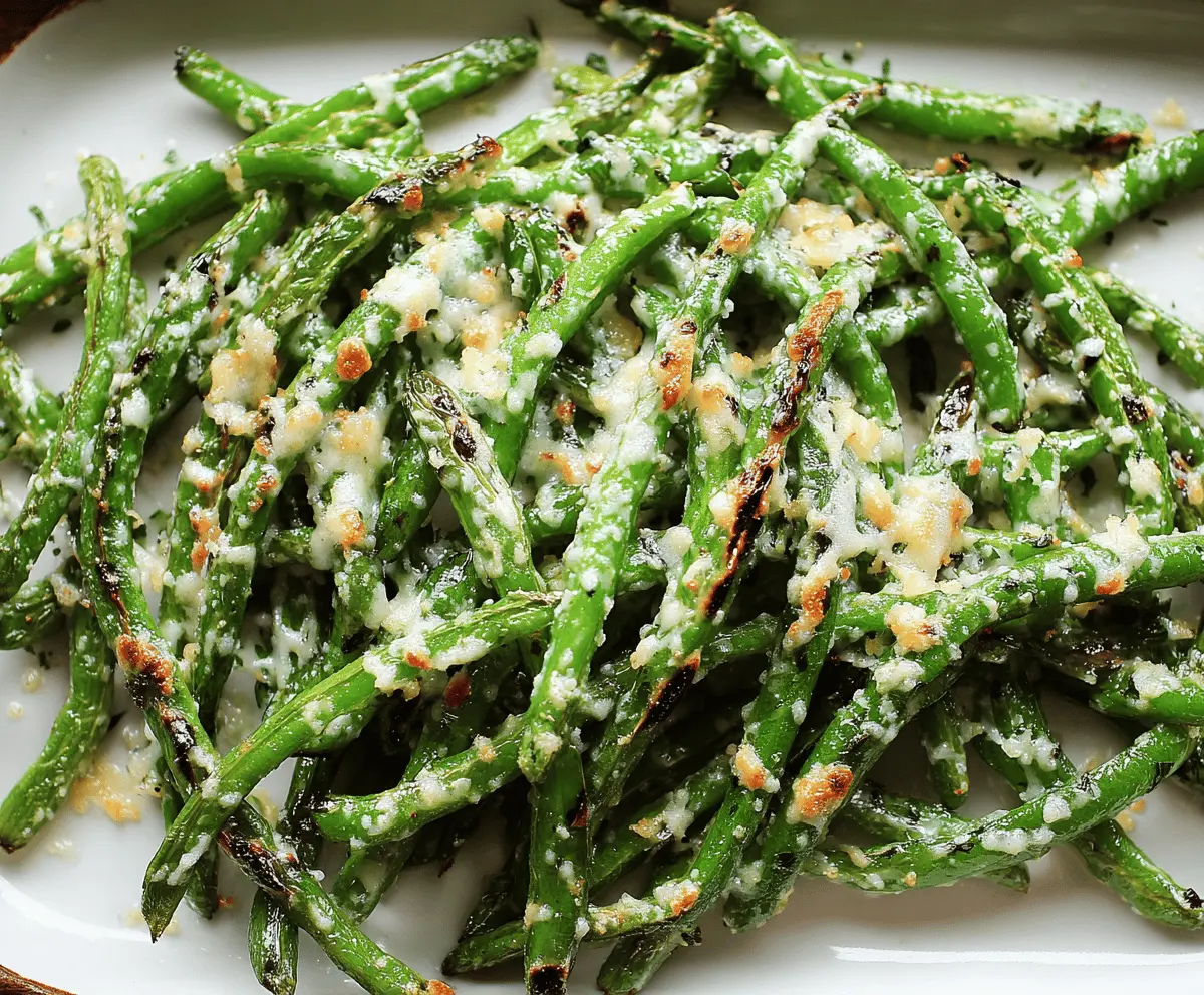 Crispy Roasted Parmesan Green Beans Recipe