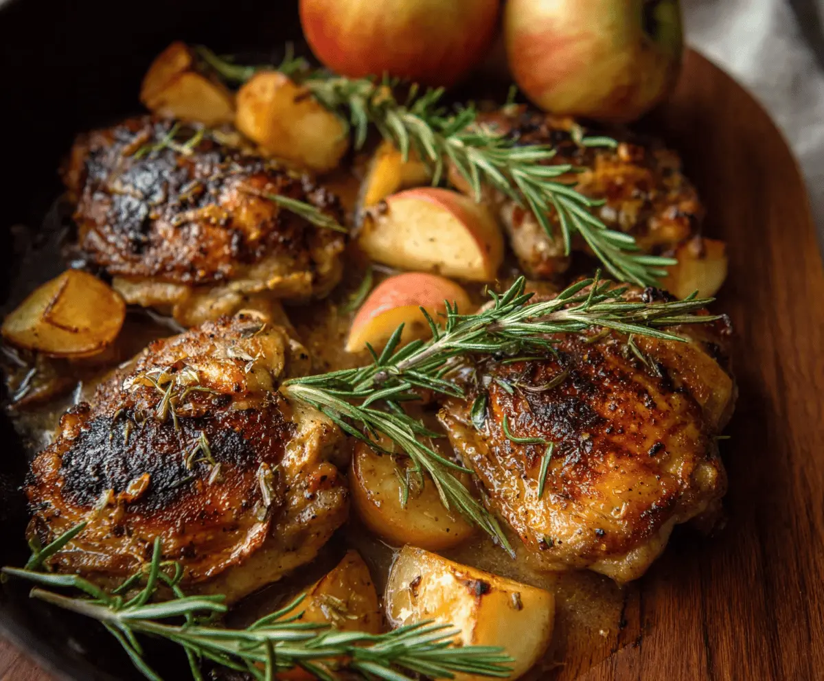 Easy Rosemary Apple Cider Chicken Recipe with Sweet Flavor