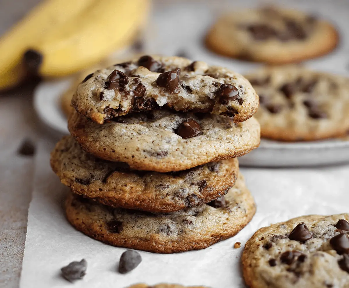 Soft and Chewy Banana Chocolate Chip Cookies Recipe