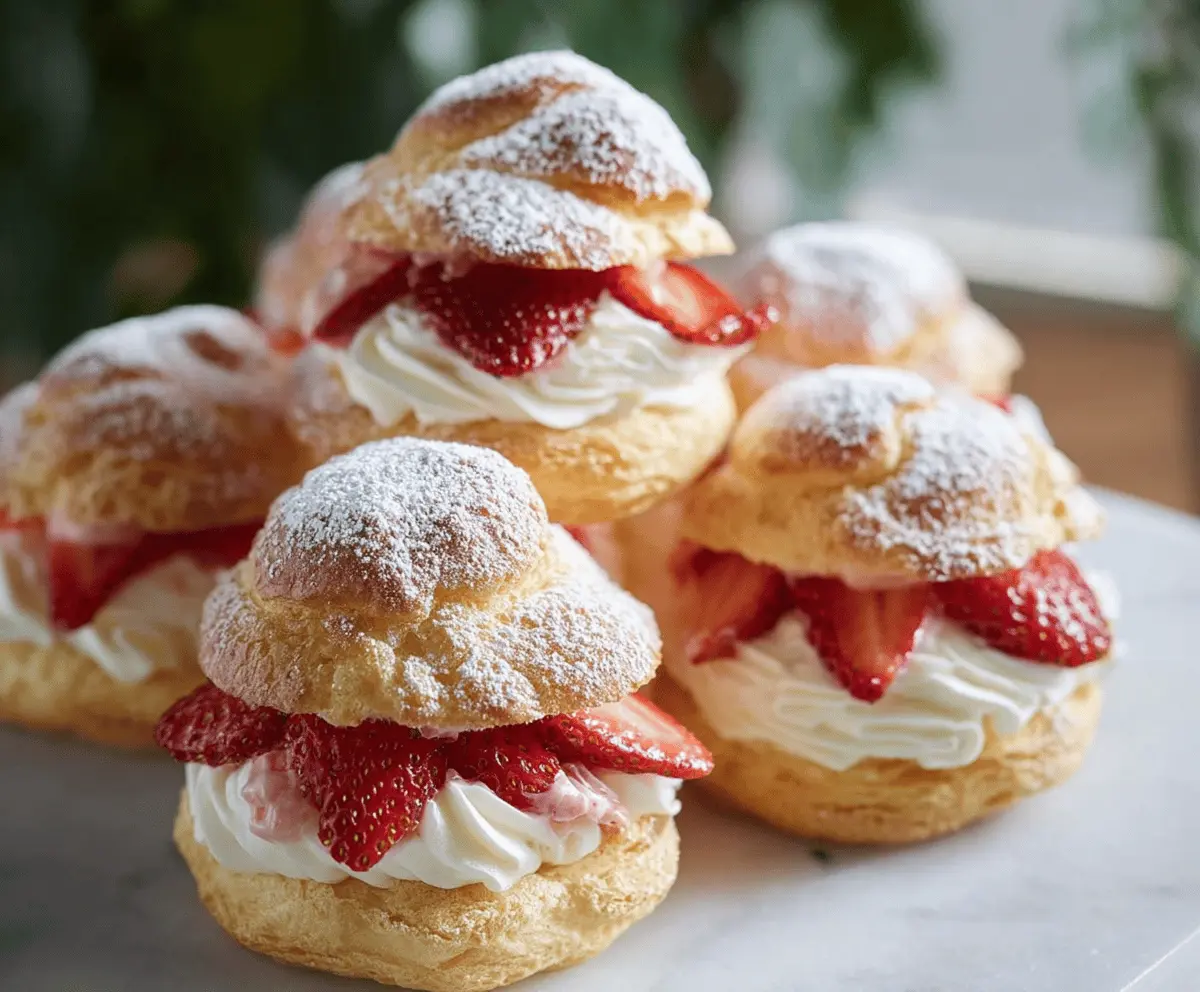 Delicious Strawberry Cream Puffs Recipe – Easy & Creamy Dessert