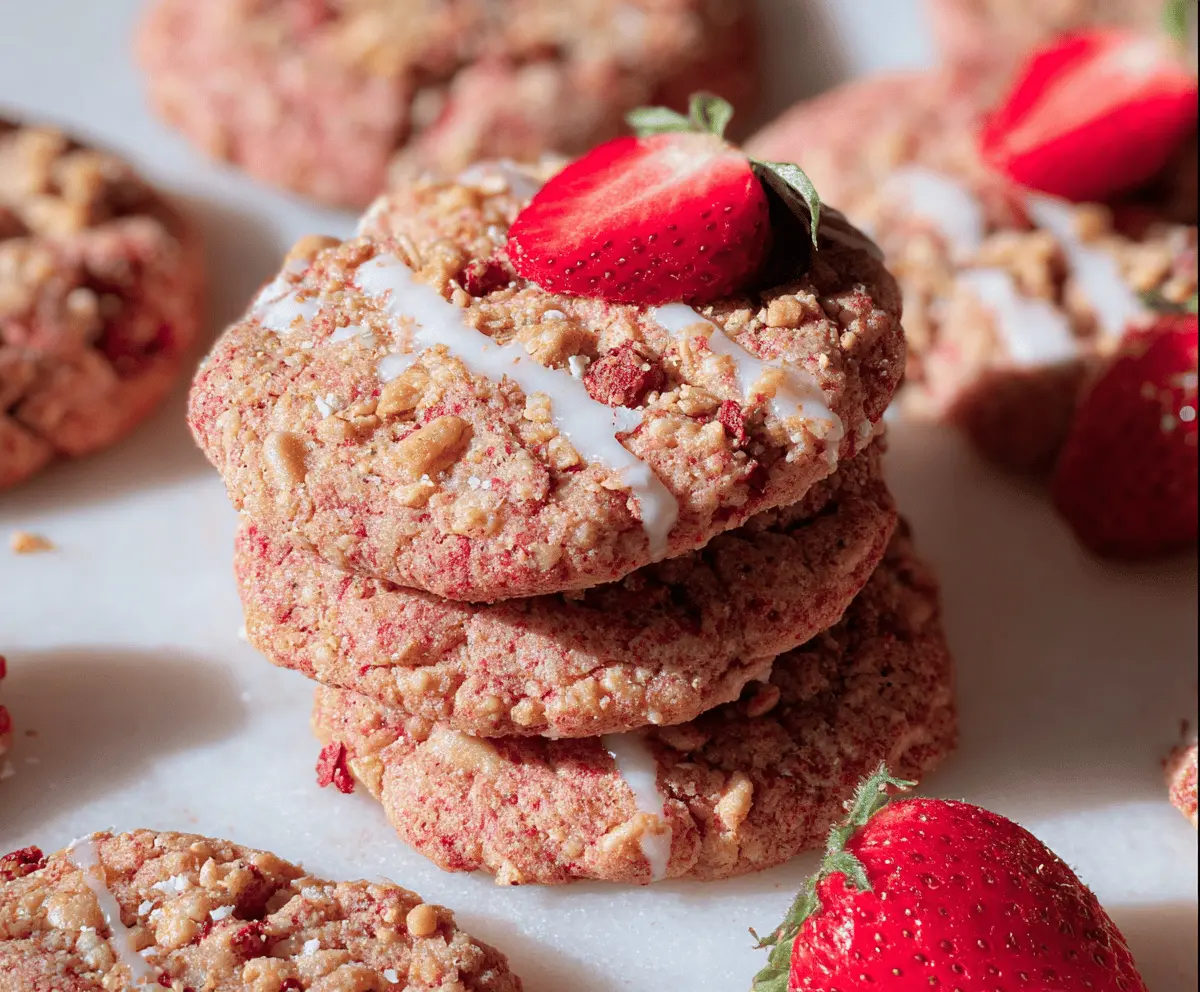 Easy Strawberry Crunch Cookies Recipe - Sweet & Crispy Treats