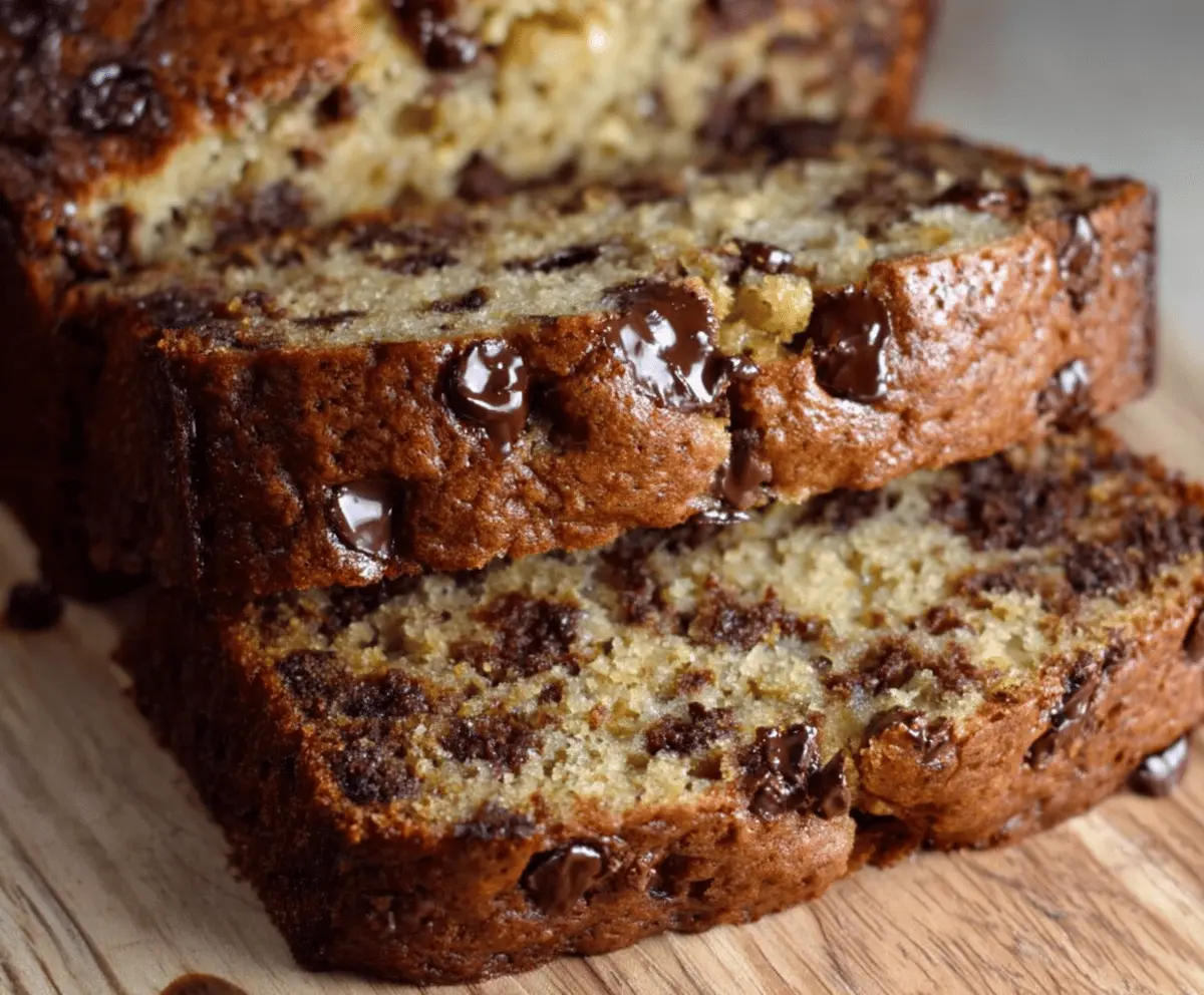 Super Moist Chocolate Chip Banana Bread Recipe