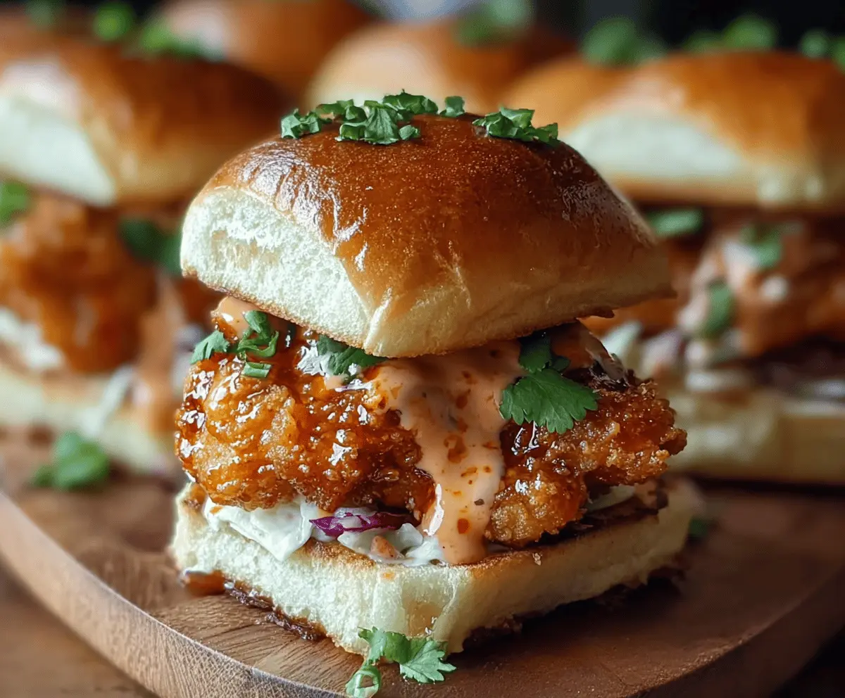 Easy Bang Bang Chicken Sliders