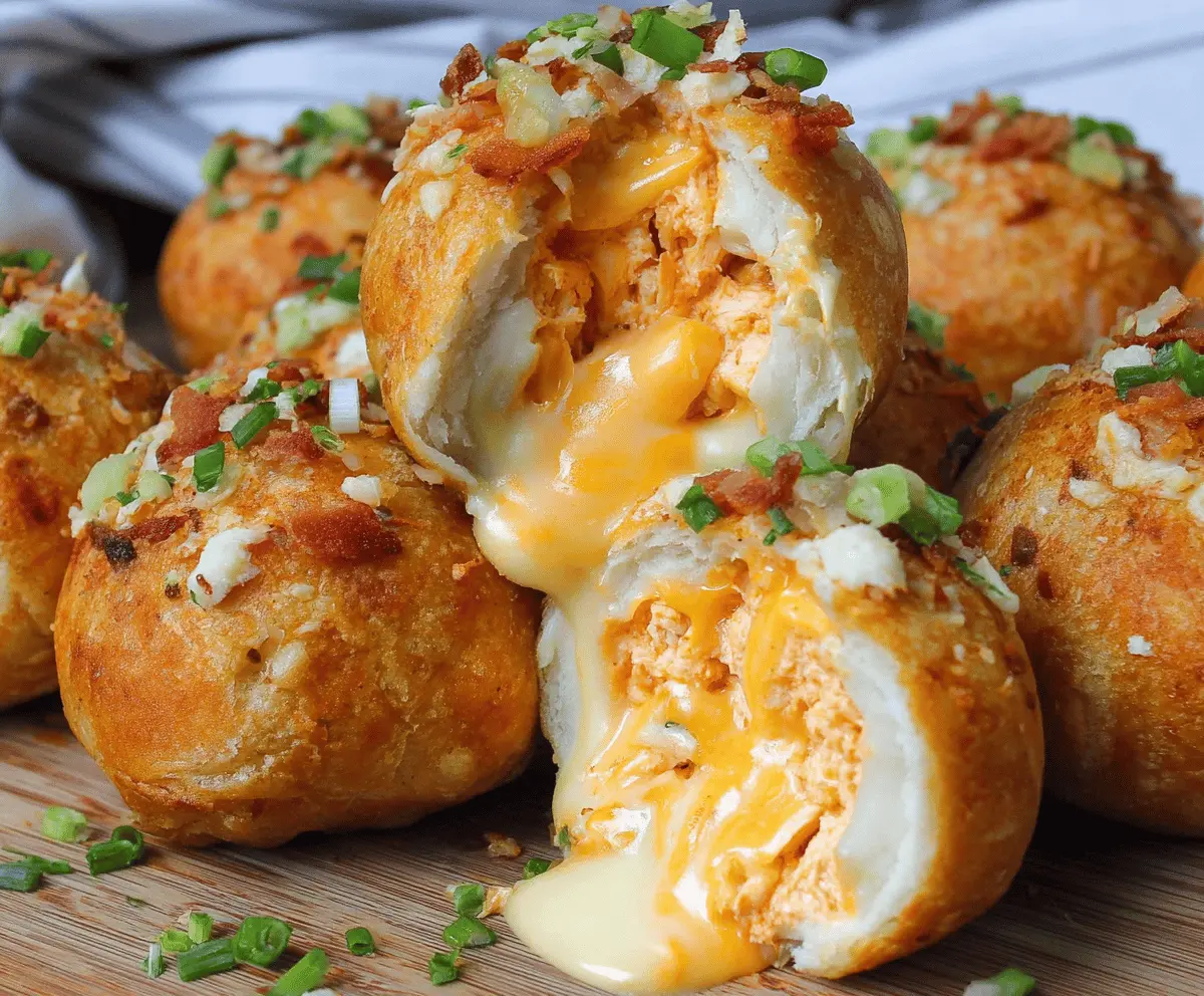 Easy Buffalo Chicken Bacon Mozzarella Bombs