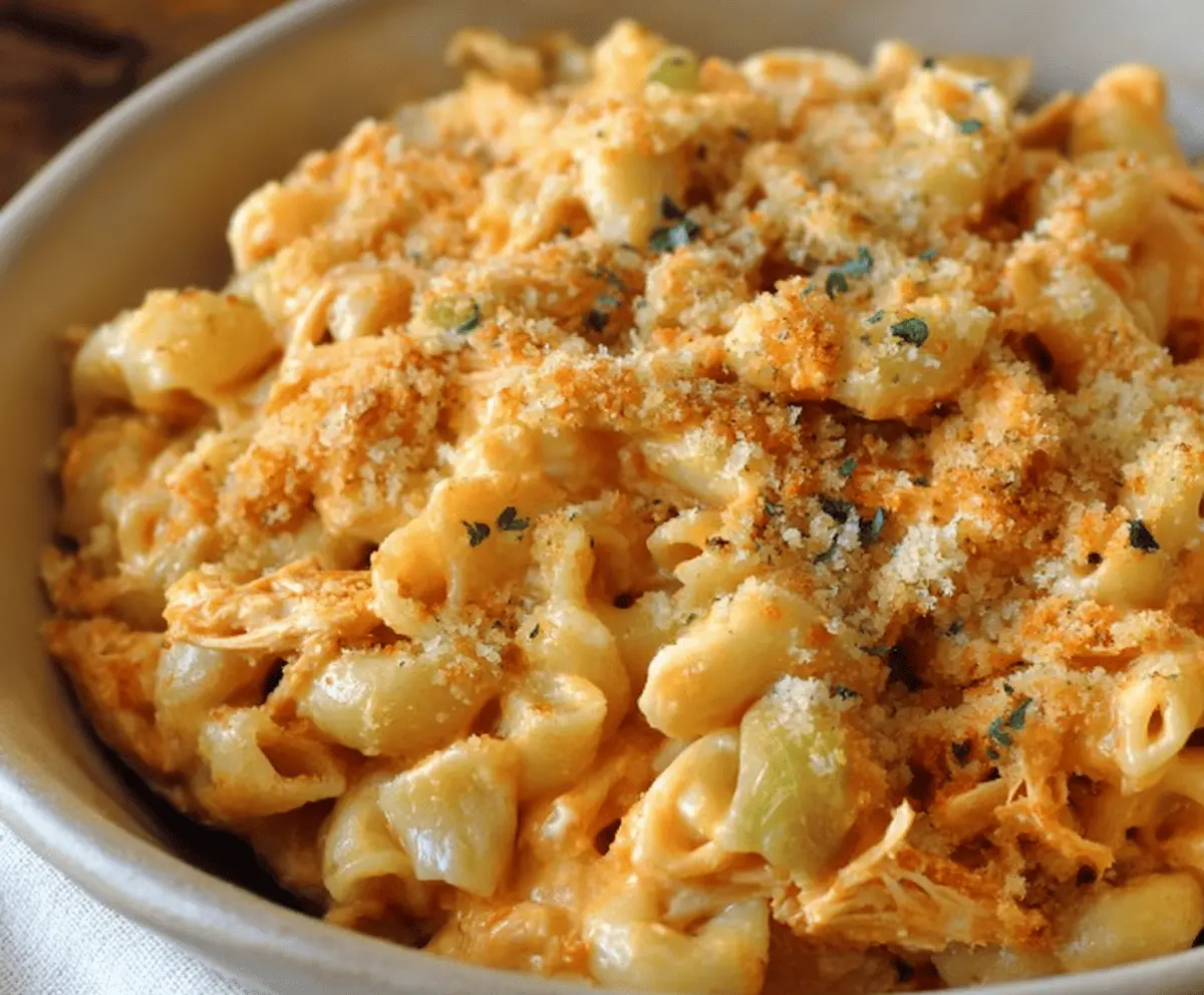 Easy Buffalo Chicken Mac & Cheese