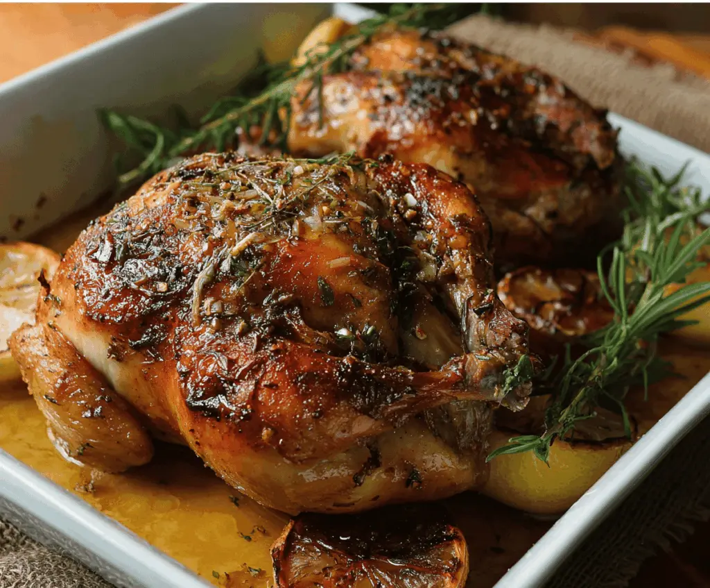 Cider Maple Oven Roasted Cornish Hen recipe