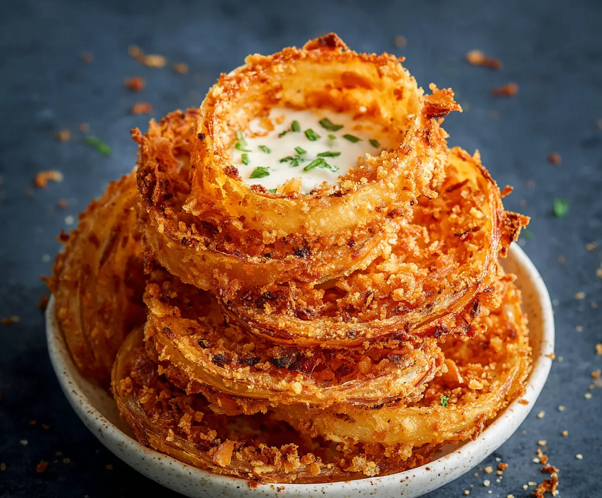 Crispy Parmesan Onion Ring Chips