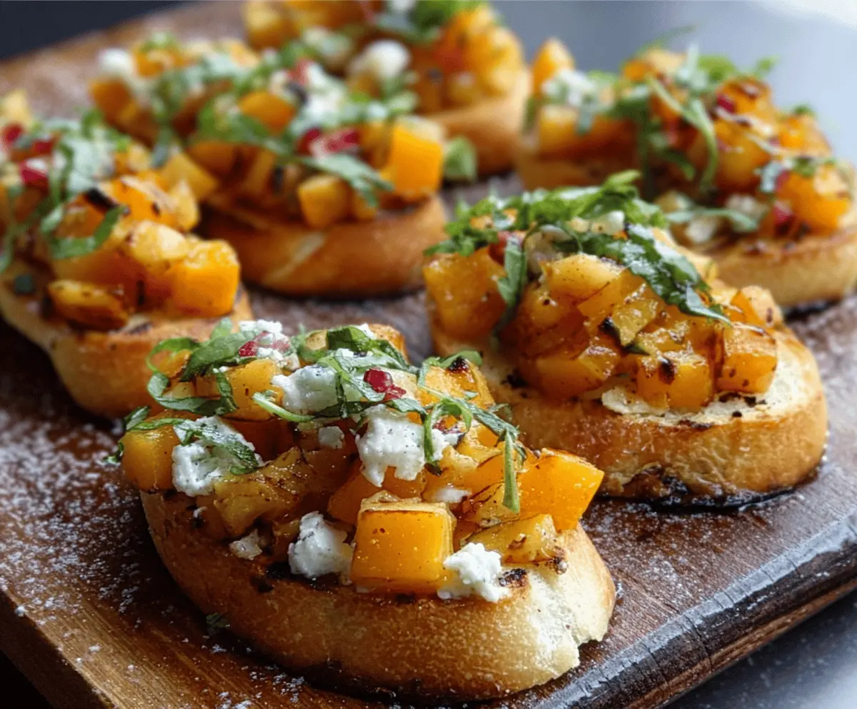 Easy Fall Bruschetta with Squash & Apples