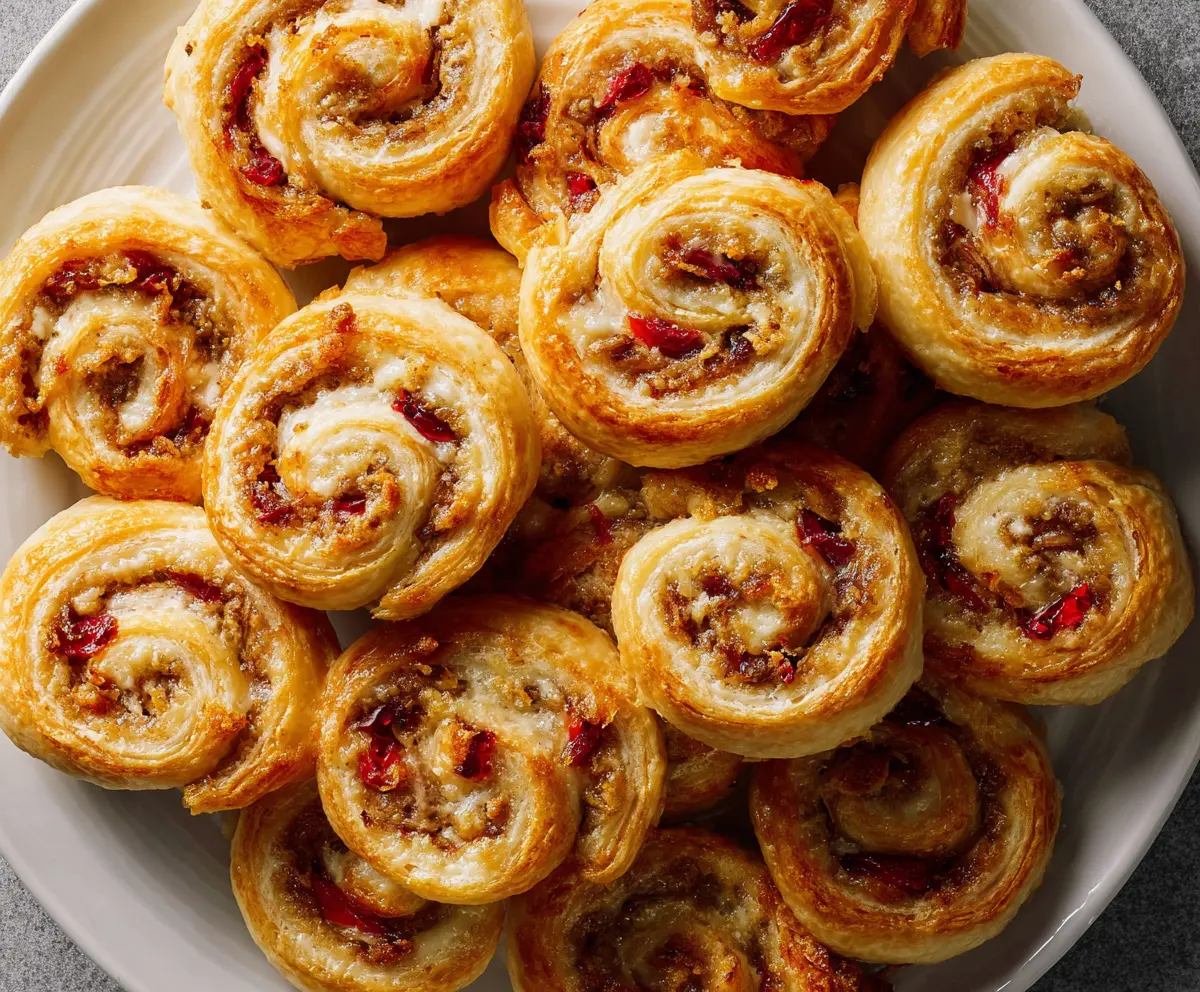 Flaky Cranberry Cream Cheese Pinwheels